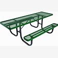Open Air Series ADA Double-Sided Heavy-Duty Picnic Table W/ Diamond Expanded Metal