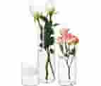 CUCUMI Cylinder Vases For Centerpieces 3Pcs Different Sizes Tall Clear Vases For Wedding Centerpieces Glass Vases For Rustic Home Decor Formal