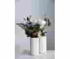 Handmade White Ceramic Vase | Cylindrical Vase | Flower Vase | Modern Farmhouse Pottery | Speckled Ceramic Vase | White Pottery | Cylinder