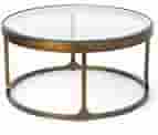 Park Hill Frame Coffee Table Glass/Metal In Brown | 18 H X 36 W X 36 D In | Wayfair