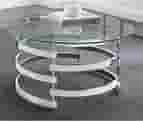 Orren Ellis Telly Sled Coffee Table Glass In Brown/Gray | 18 H X 35 W X 35 D In | Wayfair