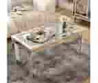 Mercer41 Merrissa Mirrored Coffee Table W/ Mirror Crystal Board Mirrored/Metal In Gray | 18.8 H X 39.3 W X 19.6 D In | Wayfair