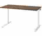IKEA - MITTZON Desk, Walnut Veneer/White, 55 1/8X31 1/2 "