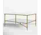 Birch Lane™ Allenhurst Coffee Table W/ Storage Mirrored/Metal In Brown/Gray/Pink | 19 H X 38 W X 28 D In | Wayfair