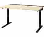 IKEA - MITTZON Desk, Birch Veneer/Black, 55 1/8X31 1/2 "
