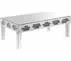ACME Noralie Coffee Table In Mirrored And Faux Stones, Brown, Coffee Tables, By ACME Furniture