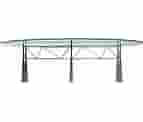 "Lybra" Tempered Glass And Steel Table Designed By Elliott Littman For Driade