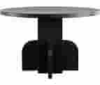 Round Ratio Dining Table In Ebonized White Oak By Seer Studio
