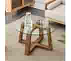 Millwood Pines Corzatt Coffee Table Wood/Glass In Brown | 17.7 H X 31.5 W X 31.5 D In | Wayfair