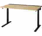 IKEA - MITTZON Desk, Oak Veneer/Black, 55 1/8X31 1/2 "